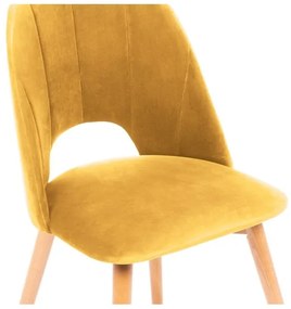Scaun de dining TINO 86x48 cm galben/stejar deschis