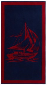 Prosop de plaja SAIL 85x160 cm Albastru închis / Navy