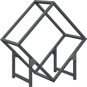 vidaXL Suport pentru lemne de foc Antracit Oțel laminat la rece