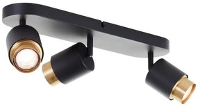Brilliant - Spot LED COVELO 3xGU10/5W/230V, negru/auriu