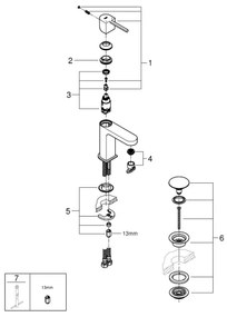 GROHE 33163003 - baterie PLUS pentru lavoar, 172 mm, crom lucios
