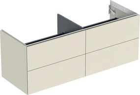Dulap baza suspendat Geberit One gri nisip lucios 135 cm cu 4 sertare