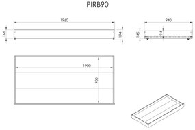 Sertar pentru pat copii SCOTT, alb, 90 x 190 cm, din pin scandinav masiv, utilizabil ca loc de dormit suplimentar sau spațiu de depozitare – Vipack