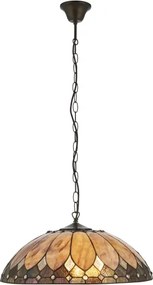 Endon 111929 - Lustru cu lanț Tiffany BROOKLYN 3xE27/10W/230V Ø 50 cm
