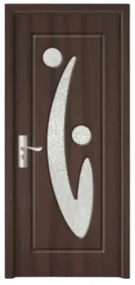 Usa Interior din MDF Novo Doors ND70, Cadru din Lemn Masiv, Geam Sablat, KIT COMPLET, Toc , Manere si balamale incluse (Culoare: Wenge, Dimensiune: