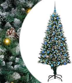 vidaXL Brad de Crăciun artificial Verde 180 cm PVC și Oțel și Plastic