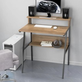 Birou/masa PC, Hodor Homs, nuc/negru,86x70x50 cm