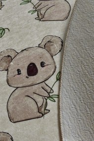 Covor de Copii Rotund Koala, Multicolor, 100x100 cm