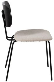 Scaune de dining albe/negre 4 buc. Cleo – Ixia