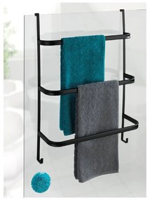 Suport pentru prosoape Wenko Towel Holder Black, 21 x 54 cm, negru