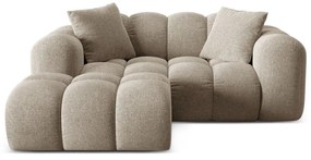 Colțar maro deschis cu tapițerie din chenille (cu colț pe partea stângă/cu șezlong) Treno – Cosmopolitan Design