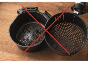 Set 2 paduri pentru friteuza NoStik 1EEE774, 23.5/25.5 cm, Reutilizabile, Acoperire antiaderenta, Bej