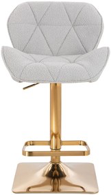 HR111KW Scaun Gri Boucle cu Bază Aurie