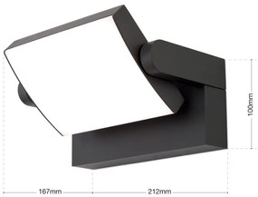 Aplica LED de exterior reglabila IP54 GINGE antracit