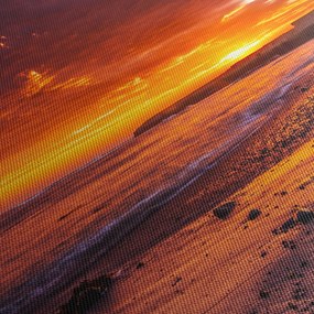 Tablou cu apus de soare la mare (120x50 cm)
