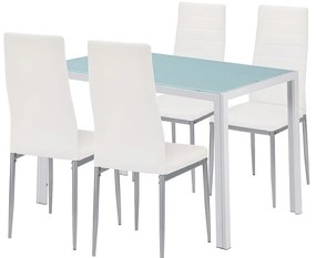 Midland 4+1 set de sufragerie alb-gri