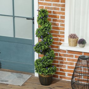 HOMCOM Set de Două Plante Artificiale Lavandă 90cm | Aosom Romania