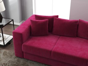 Canapea extensibilă dumonde cu ladă de depozitare si sezut confortabil din spuma high-density, Gloria Zoom Red 240x100 cm