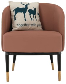 Fotoliu design, roz pudrat/ bej, KALILA