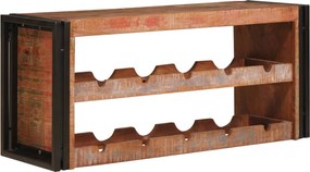 vidaXL Raft pentru vin Maro 100 x 45 x 33 cm Lemn recuperat solid