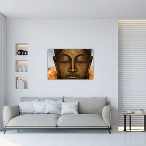 Tablou cu statuie cu detaliu a feței (90x60 cm)