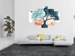 Tablou – Arbore acvarelă plin de viață (150x105 cm)