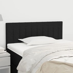 346230 vidaXL Tăblie de pat, negru, 100x5x78/88 cm, textil