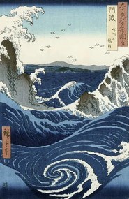 Reproducere View of the Naruto whirlpools at Awa,, Ando or Utagawa Hiroshige