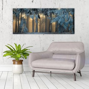 Tablou cu pădure înzăpezită (120x50 cm)