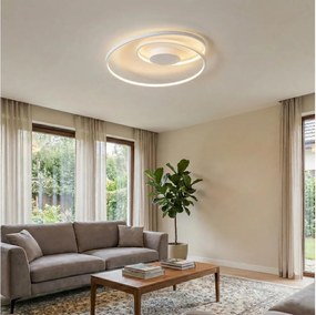 Ideal Lux - Plafonieră LED dimabilă OZ LED, 48W, 230V, Ø60 cm, CRI 90, alb