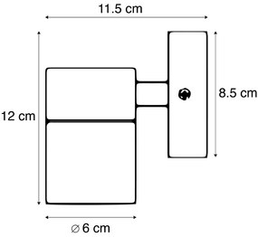 Lampă de perete exterioară din oțel IP44 - Solo