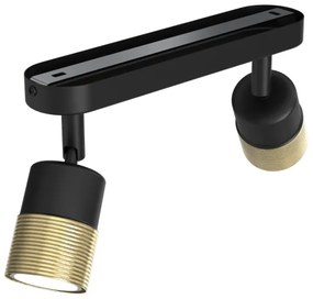 Spot MIZU 2xGU10/8W/230V negru/alamă