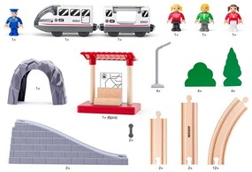 Trenuleț Woody - Sine, 45 piese