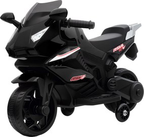 AIYAPLAY Motocicletă electrică pentru copii, claxon, faruri, funcție muzicală, 2,5 km/h, negru | Aosom Romania