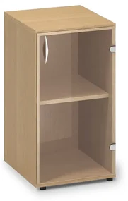 Dulap din sticlă joasă îngustă ProOffice 40 x 45,8 x 73,5 cm, dreapta, fag