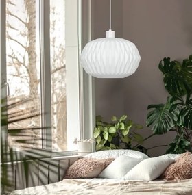Lustră pe cablu CARSON 1xE27/40W/230V, albă
