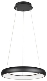 Lustră negru-mat LED cu intensitate reglabilă cu abajur din metal ø 62 cm Cardona – Trio