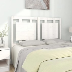 817931 vidaXL Tăblie de pat, alb, 125,5x4x100 cm, lemn masiv de pin