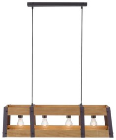 Leuchten Direkt 15721-79 - Lustră pe cablu CRATE 4xE27/60W/230V