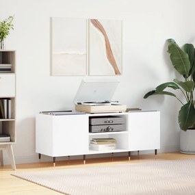 831668 vidaXL Comodă discuri, alb, 121x38x48 cm, lemn prelucrat