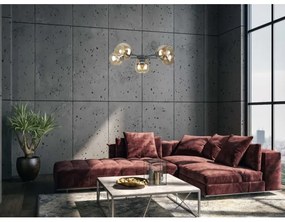 Lustră pe cablu KALIOPE 6xE27/60W/230V negru/bej fumuriu