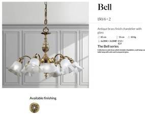 Candelabru 6 brate LUX design clasic realizat manual Bell