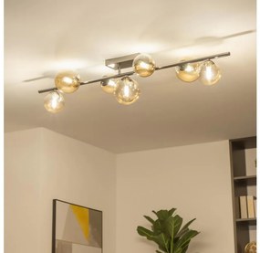 Brilagi - Lustră LED aplicată MILLA 7xG9/3W/230V, negru cromat/auriu