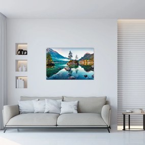 Tablou - Lacul Hintersee, Alpii Bavarezi, Austria (90x60 cm)