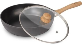 Tigaie cu capac Lamart 28 cm negru/maro