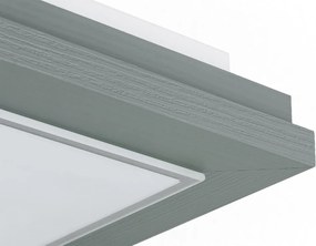 Plafoniera din lemn si sticla TABOR 52x52cm, night sage