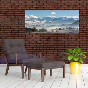 Tablou cu munții înzăpeziți (120x50 cm)