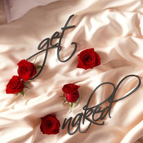 DUBLEZ | Inscripție din lemn pentru dormitor - Get Naked