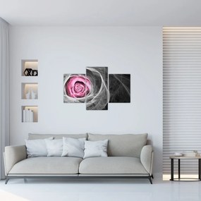 Tablou - Trandafir abstract, fucsia (90x60 cm)