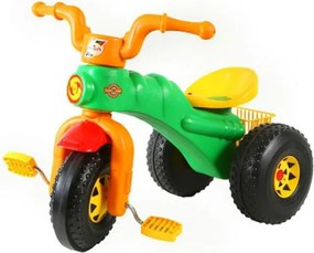 Tricicleta cu pedale pentru copii si bebe MINIKID®, Stabilitate Marita, Pentru Interior si Exterior, Verde, Portocaliu